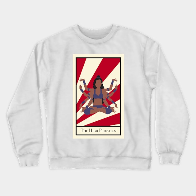 The High Priestess - The Circus Tarot Crewneck Sweatshirt by Jakmalone